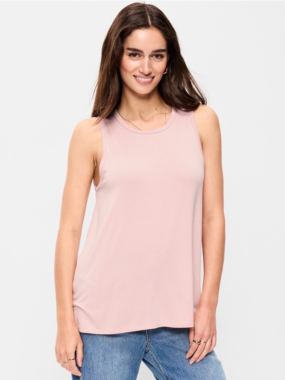 Old Navy Luxe Swing  Tank Top in Dusty Rose M NWT